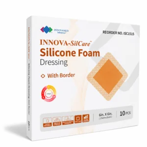 INNOVA-SilCare™ Silicone Foam Dressing with Border 15cm x 15cm  / 6" x 6"  | Advanced Wound Dressing