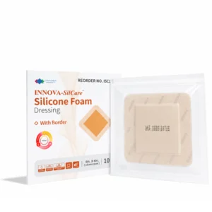 INNOVA-SilCare™ Silicone Foam Dressing with Border 10cm x 10cm / 4" x 4" | Advanced Wound Dressing